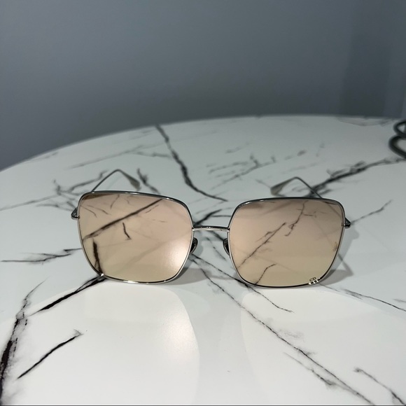 AUTHENTIC CHRISTIAN DIOR Gold Reflective Big Frame Sunglasses